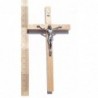 Krzyż wiszący drewniany 15,5 cm jasnobrązowy