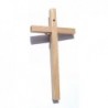 Krzyż wiszący drewniany 15,5 cm jasnobrązowy
