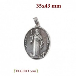 Srebrny Medalik Krzyż św. Benedykta (35x43 mm)
